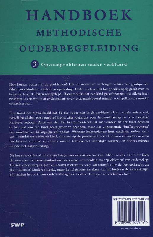 Achterkant van Opvoedproblemen nader verklaard