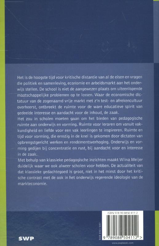 Achterkant van Onderwijs