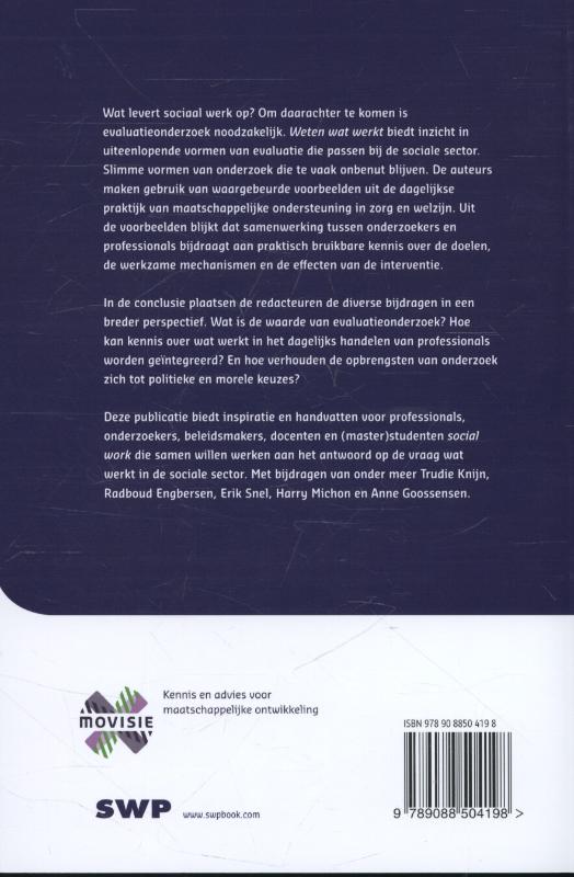 Achterkant van Weten wat werkt