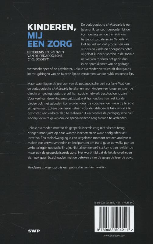 Achterkant van Kinderen mij een zorg