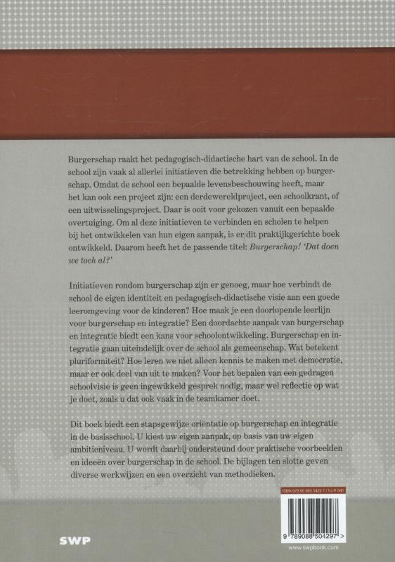 Achterkant van Burgerschap! dat doen we toch al?