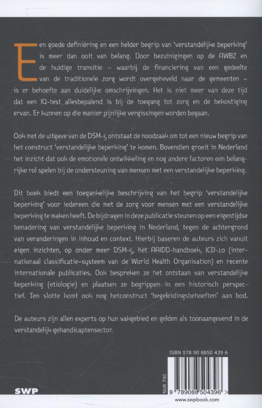 Achterkant van Verstandelijke beperking