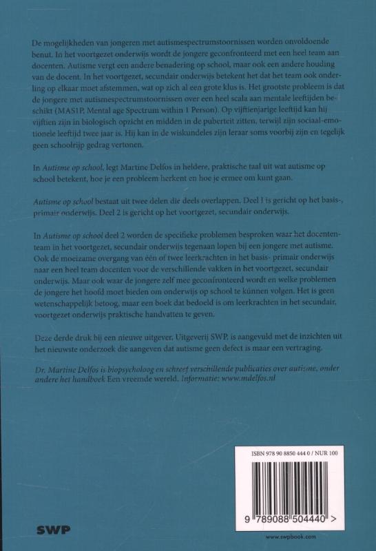 Achterkant van 2 voortgezet onderwijs / secundair onderwijs