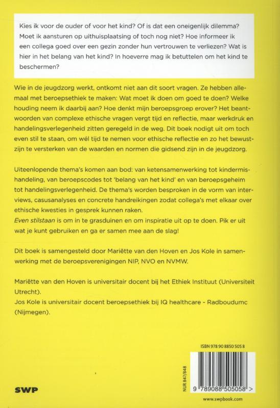 Achterkant van Even stilstaan
