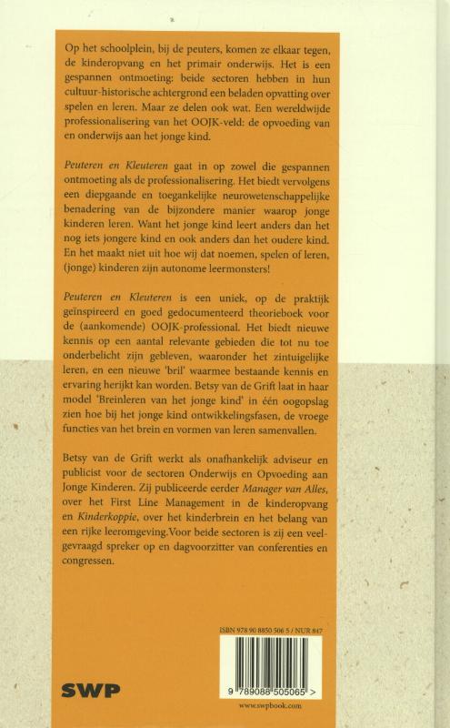 Achterkant van Peuteren en kleuteren