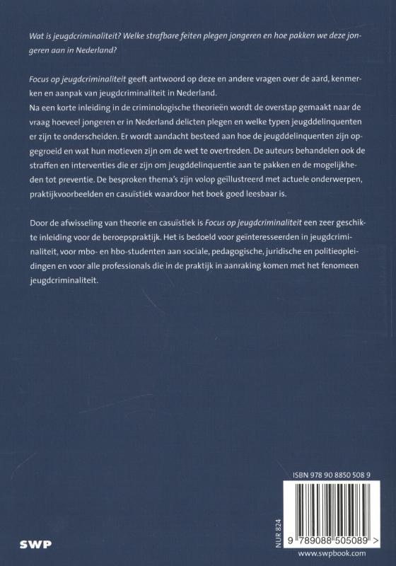 Achterkant van Focus op jeugdcriminaliteit