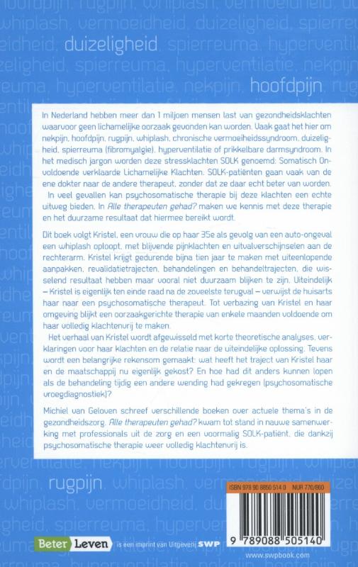 Achterkant van Alle therapeuten gehad?