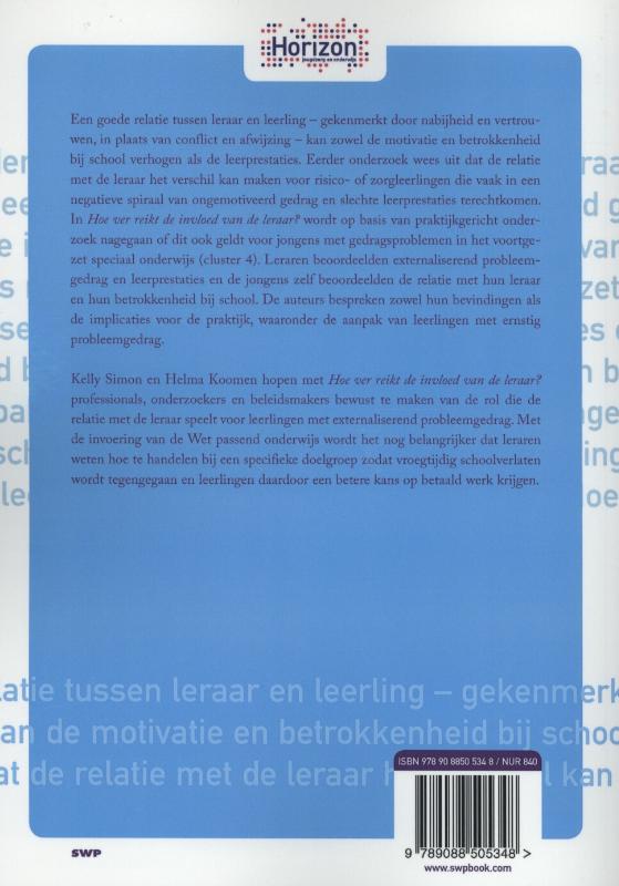 Achterkant van Hoe ver reikt de invloed van de leraar?