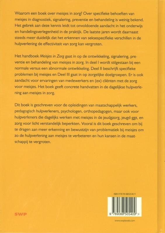 Achterkant van Meisjes in zorg