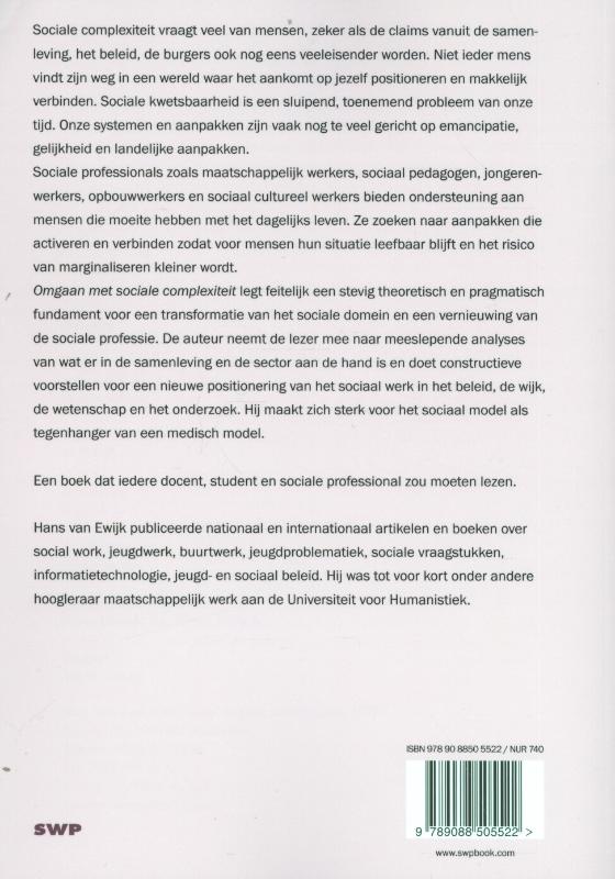 Achterkant van Omgaan met sociale complexiteit
