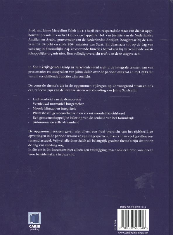 Achterkant van Koninkrijksgemeenschap in verscheidenheid