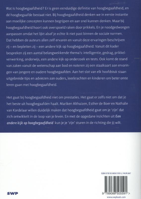 Achterkant van Een andere kijk op hoogbegaafdheid