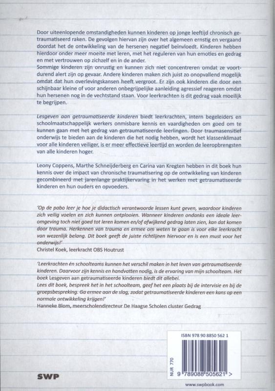 Achterkant van Lesgeven aan getraumatiseerde kinderen