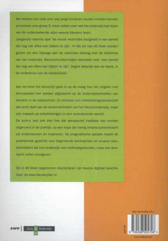 Achterkant van Van kerndoel tot kleuterlijn