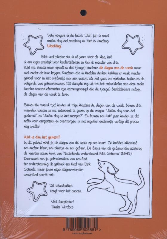 Achterkant van De dagen van de week