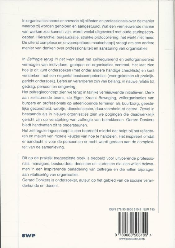 Achterkant van Zelfregie terug in het werk