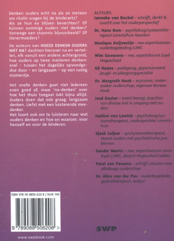 Achterkant van Hoezo denken ouders niet na?