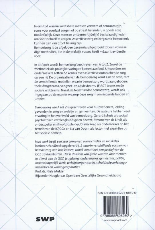 Achterkant van Bemoeizorg van A tot Z