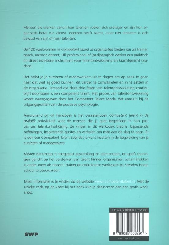 Achterkant van trainershandboek