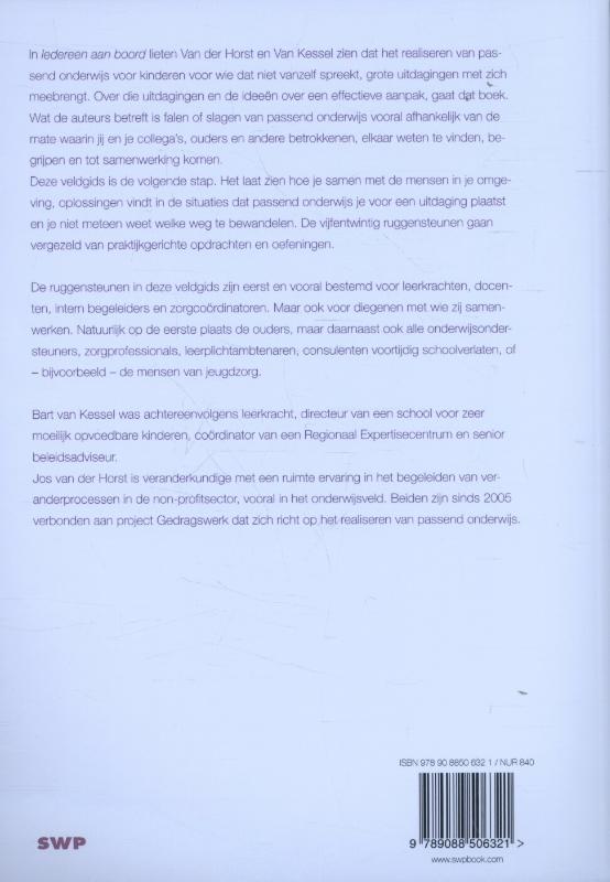Achterkant van De veldgids 'Iedereen aan boord!'