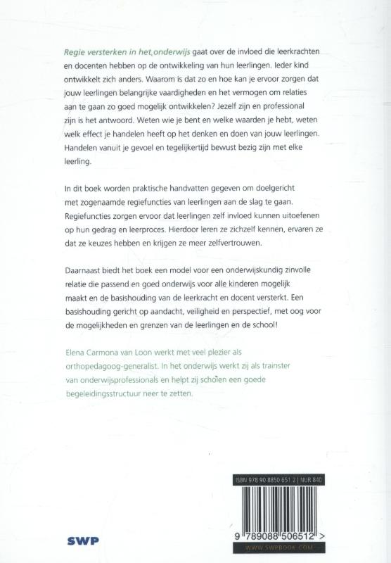Achterkant van Regie versterken in het onderwijs