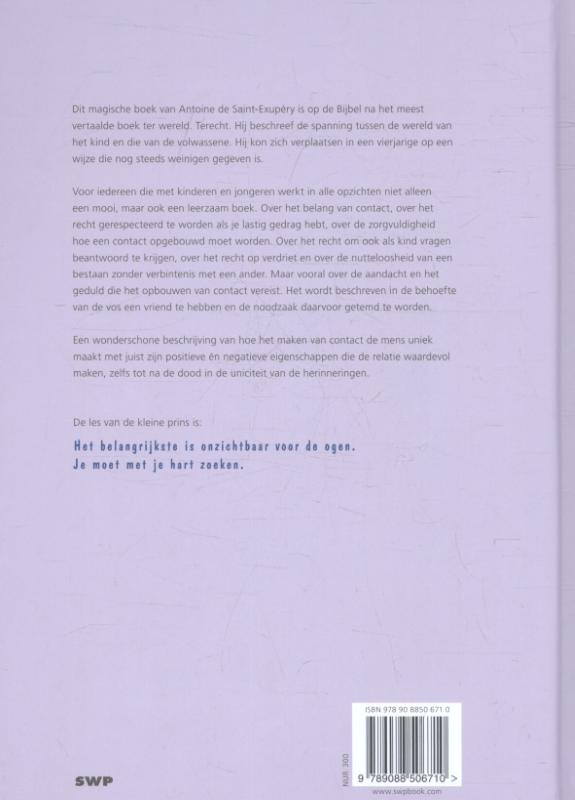 Achterkant van De kleine prins