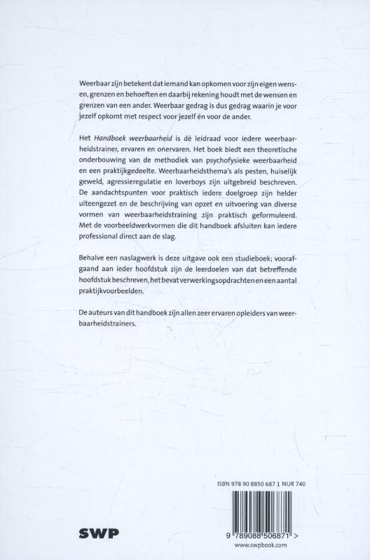 Achterkant van Handboek weerbaarheid
