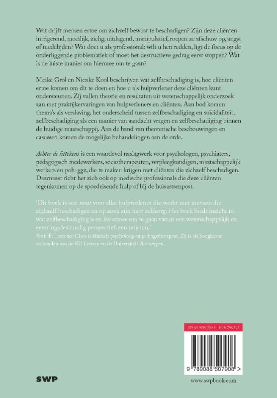 Achterkant van Achter de littekens
