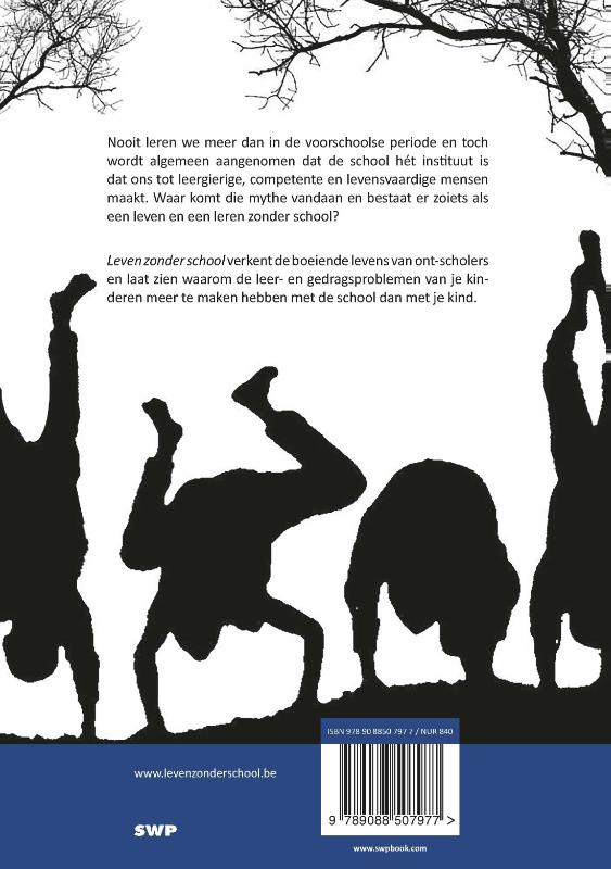 Achterkant van Leven zonder school