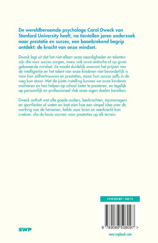 Achterkant van Mindset
