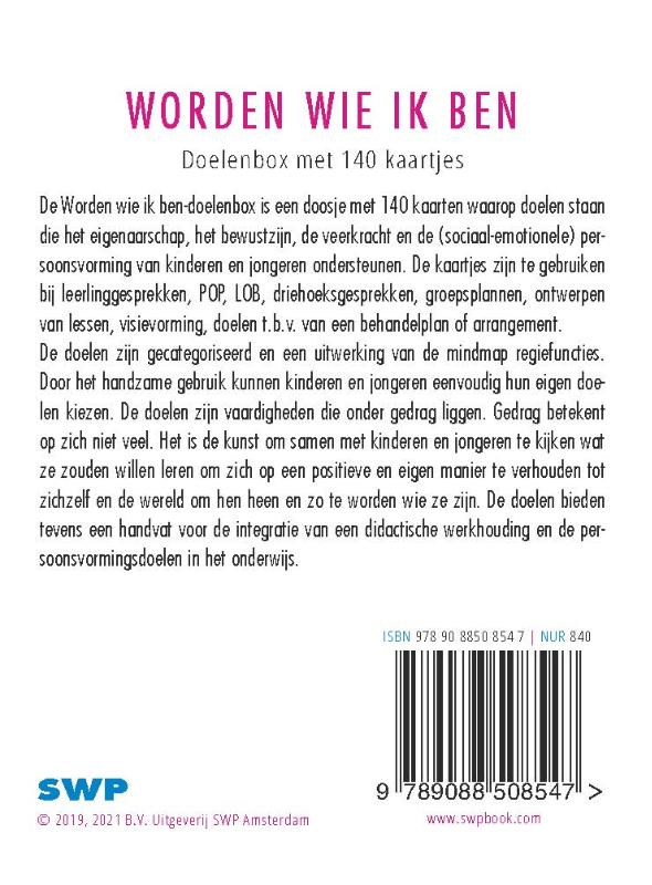 Achterkant van Worden wie ik ben