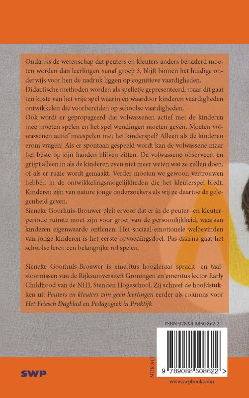 Achterkant van Peuters en kleuters zijn geen leerlingen