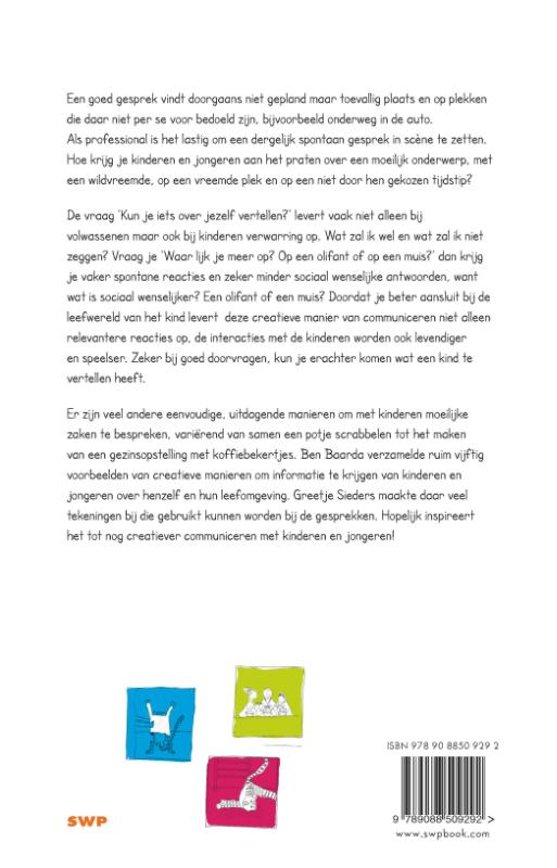 Achterkant van Inspiratieboek creatief communiceren met kinderen en jongeren
