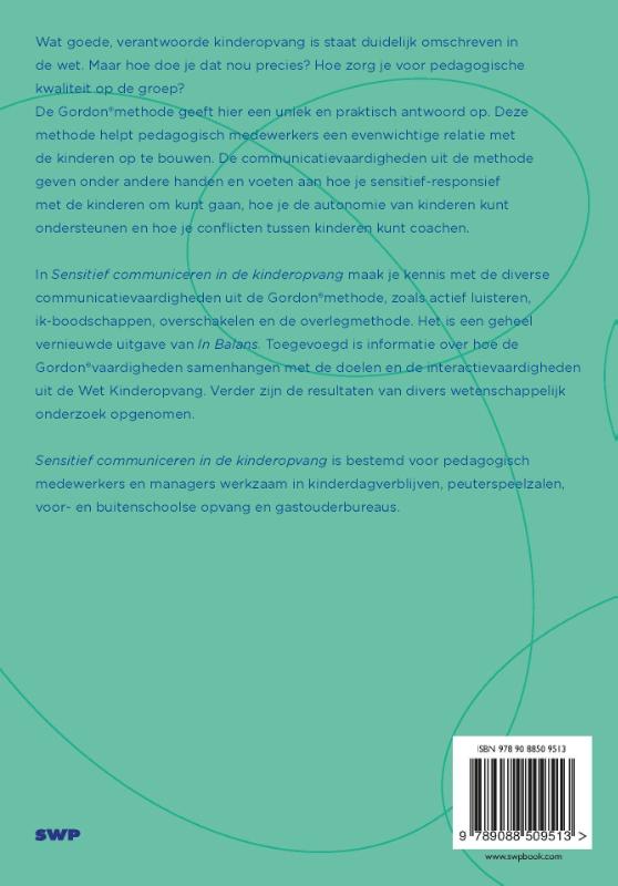 Achterkant van Sensitief communiceren in de kinderopvang