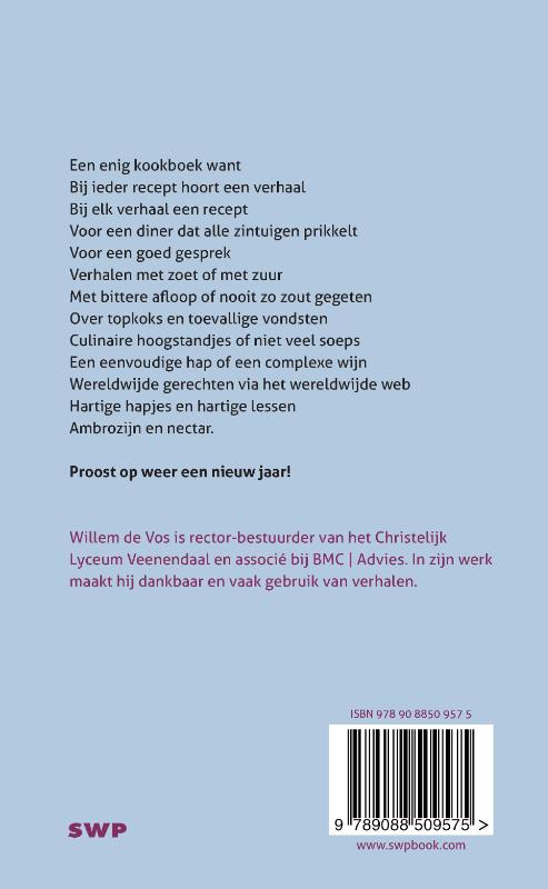 Achterkant van Om op te eten