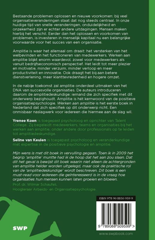 Achterkant van Werken aan amplitie