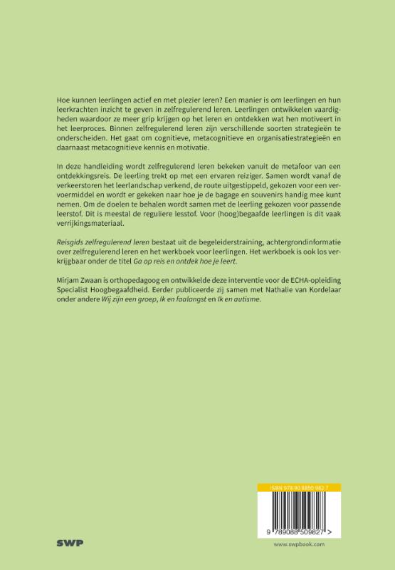 Achterkant van Reisgids zelfregulerend leren