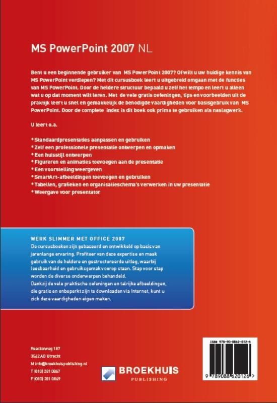 Achterkant van MS POWERPOINT 2007 NL