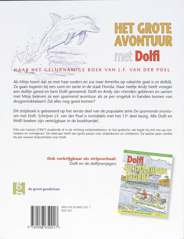 Achterkant van Het grote avontuur met Dolfi