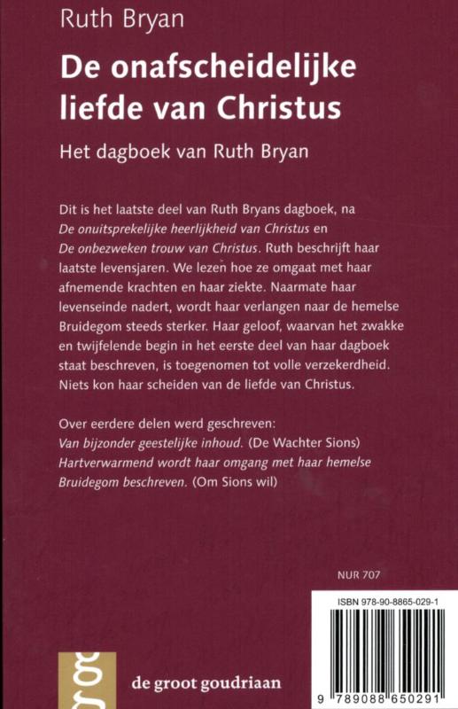 Achterkant van De onafscheidelijke liefde van Christus