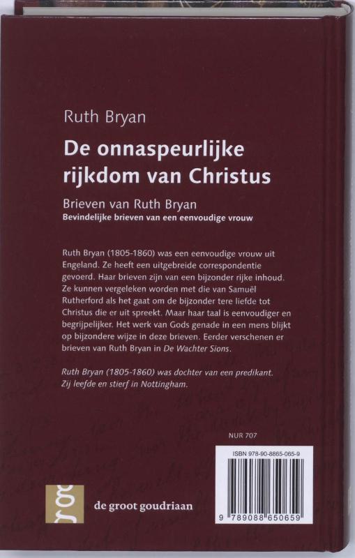 Achterkant van De onnaspeurlijke rijkdom van Christus