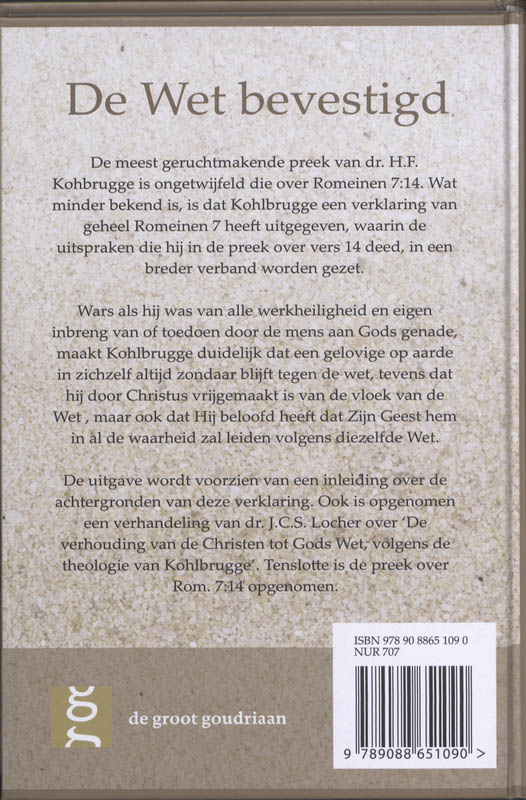 Achterkant van De wet bevestigd