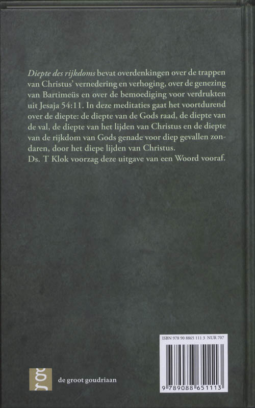 Achterkant van Diepte des rijkdoms