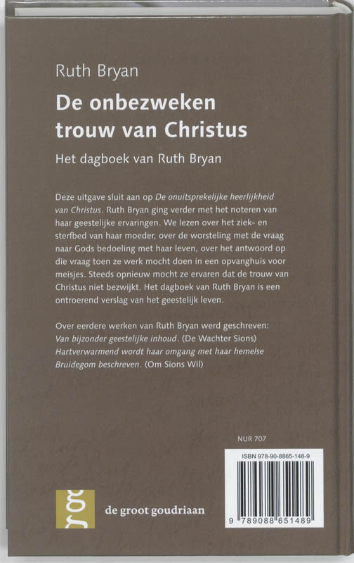 Achterkant van De onbezweken trouw van Christus