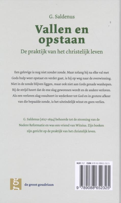 Achterkant van Vallen en opstaan