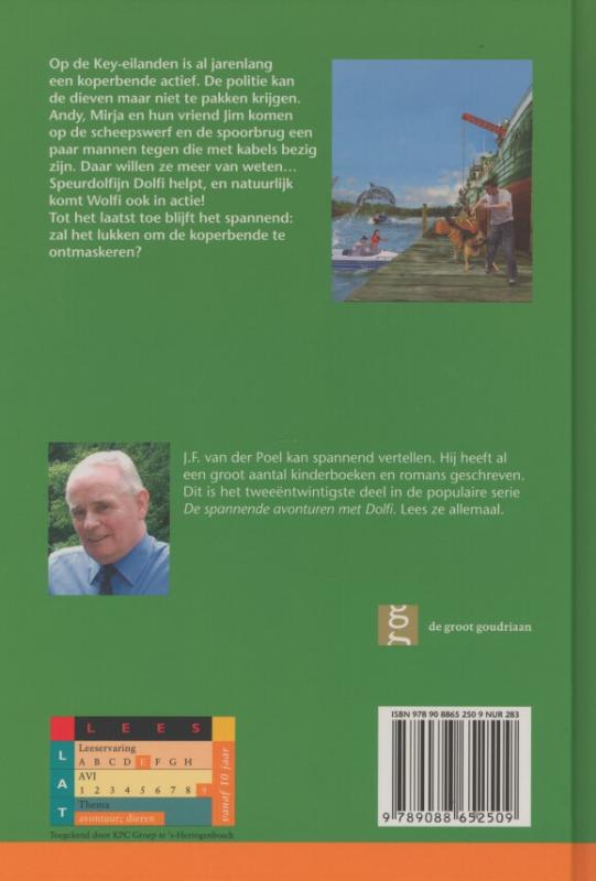 Achterkant van Dolfi, Wolfi en de koperdieven