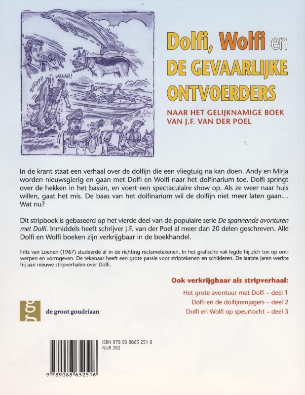 Achterkant van Dolfi, Wolfi en de gevaarlijke ontvoerders