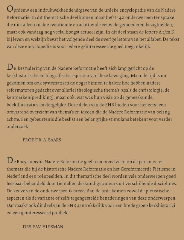 Achterkant van Thematisch deel (A-K)