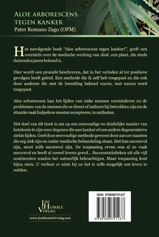 Achterkant van Aloë arborescens tegen kanker