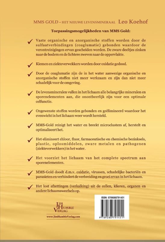 Achterkant van MMS Gold